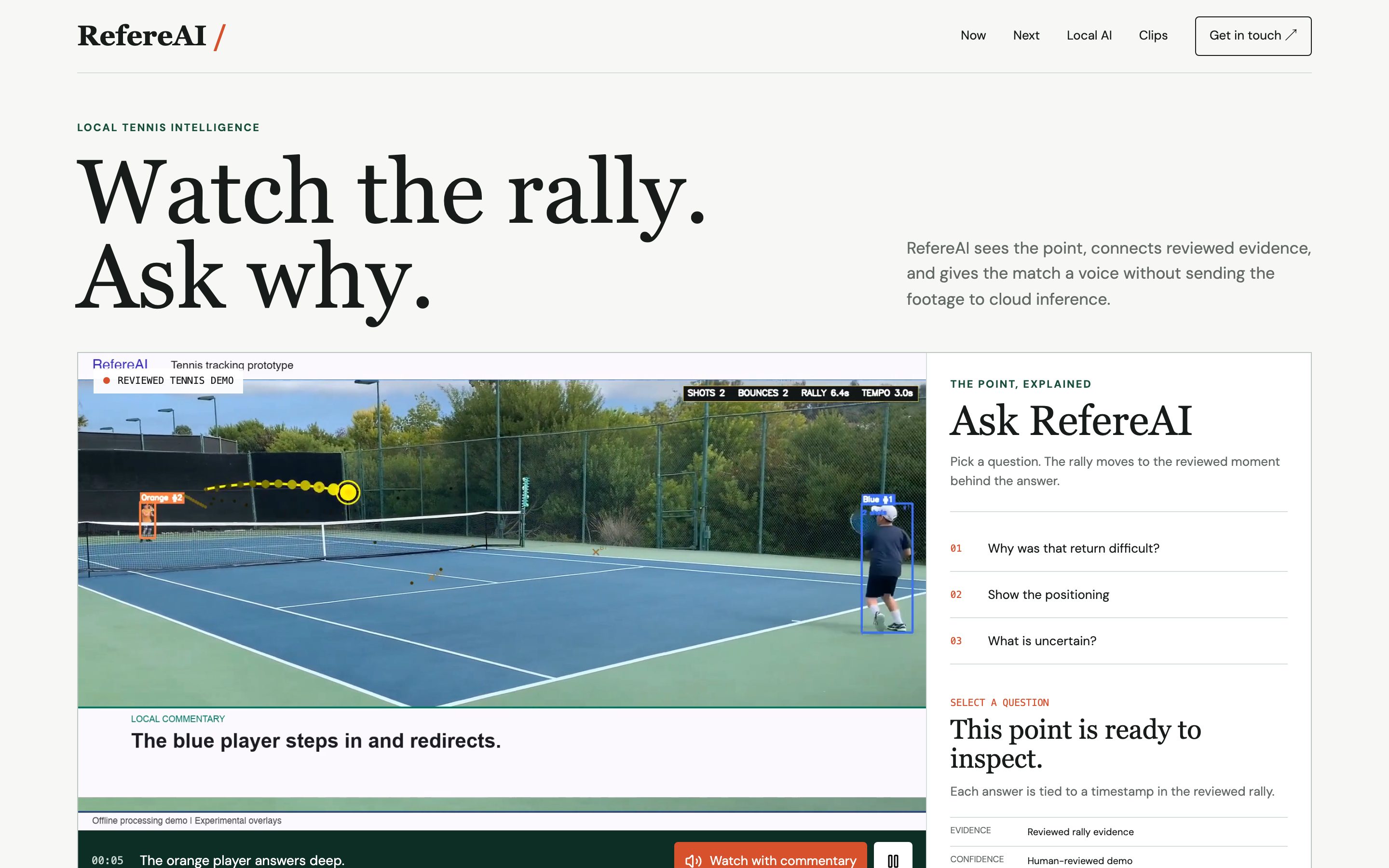 RefereAI product screenshot